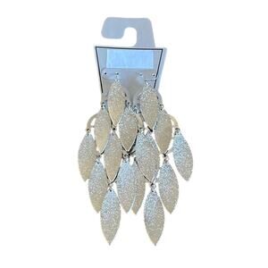 Silvertone Dangling Chandelier Earrings